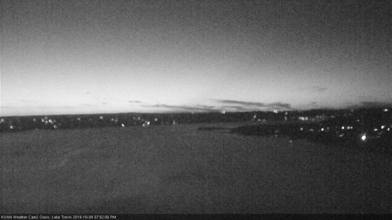 Lake Travis webcam, October 8, 2019 6:55 PM CT