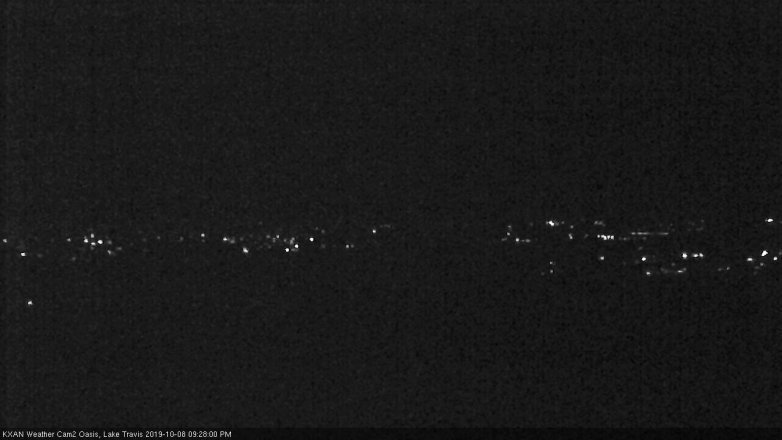 Lake Travis webcam, October 8, 2019 8:30 PM CT