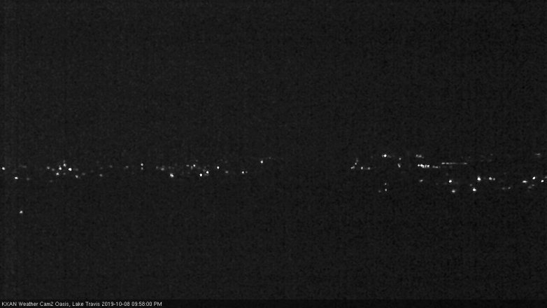 Lake Travis webcam, October 8, 2019 9:00 PM CT
