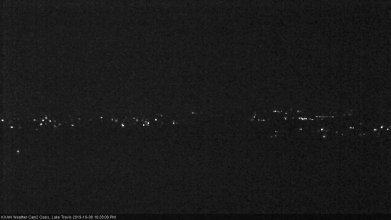 Lake Travis webcam, October 8, 2019 9:30 PM CT
