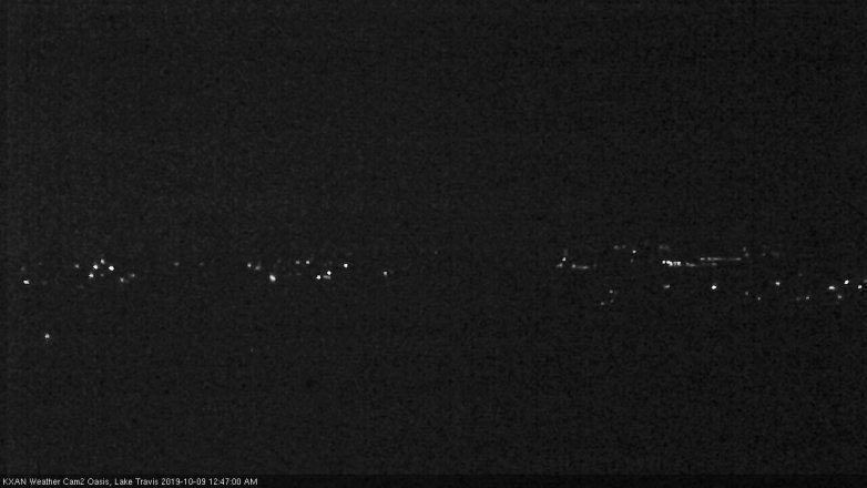 Lake Travis webcam, October 8, 2019 11:50 PM CT