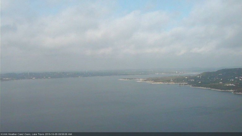 Lake Travis webcam, October 9, 2019 9:00 AM CT