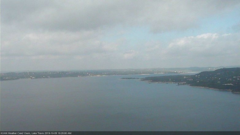 Lake Travis webcam, October 9, 2019 9:30 AM CT