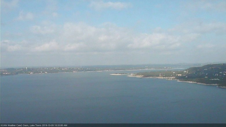 Lake Travis webcam, October 9, 2019 9:35 AM CT