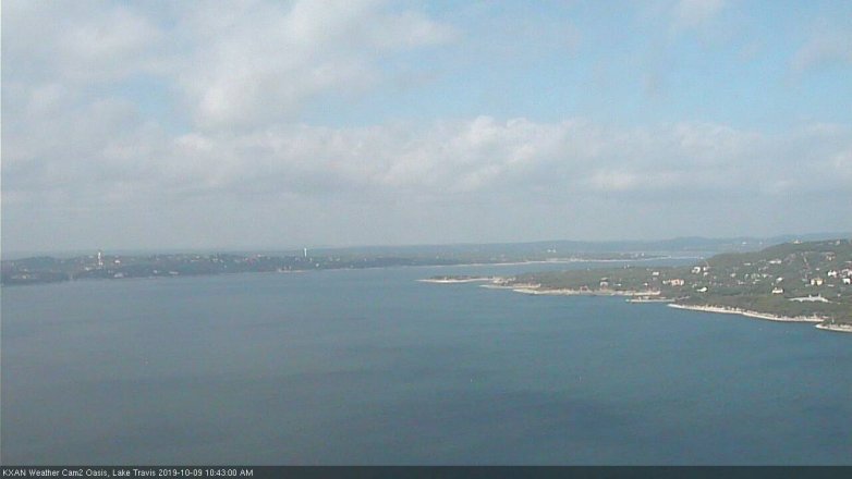 Lake Travis webcam, October 9, 2019 9:45 AM CT
