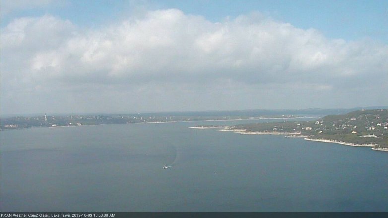 Lake Travis webcam, October 9, 2019 9:55 AM CT