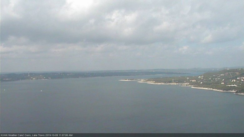 Lake Travis webcam, October 9, 2019 10:10 AM CT