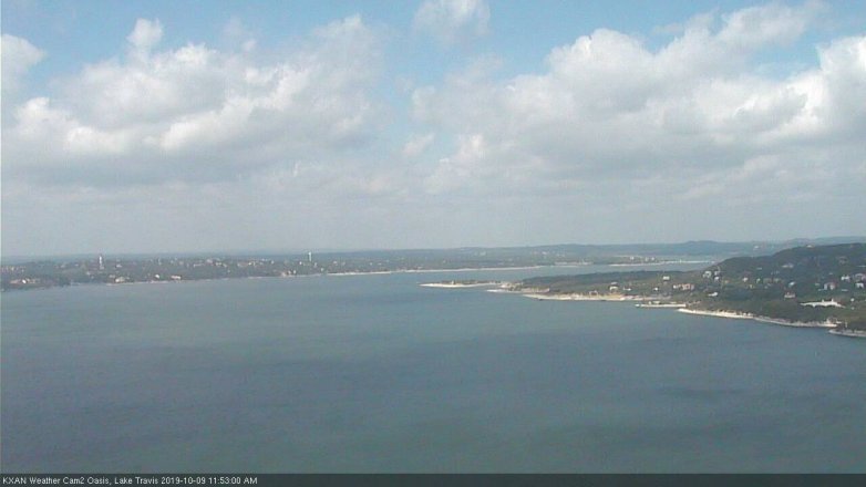 Lake Travis webcam, October 9, 2019 10:55 AM CT