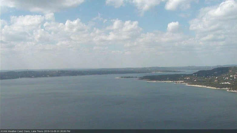 Lake Travis webcam, October 9, 2019 12:40 PM CT