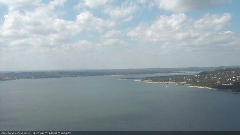 Lake Travis webcam, October 9, 2019 12:45 PM CT
