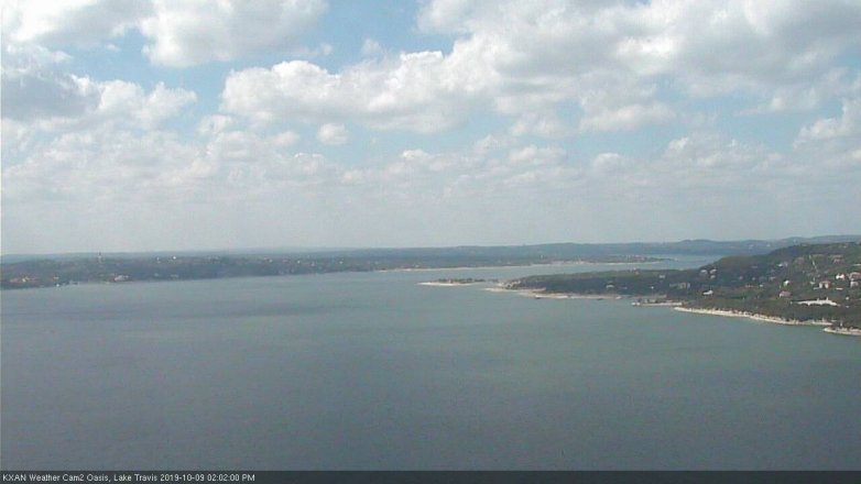 Lake Travis webcam, October 9, 2019 1:05 PM CT