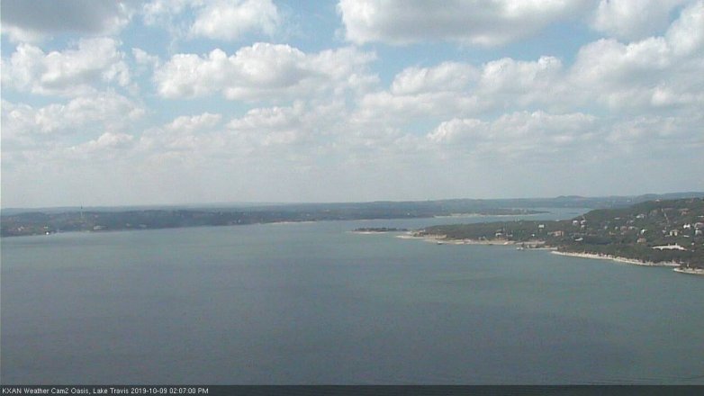 Lake Travis webcam, October 9, 2019 1:10 PM CT