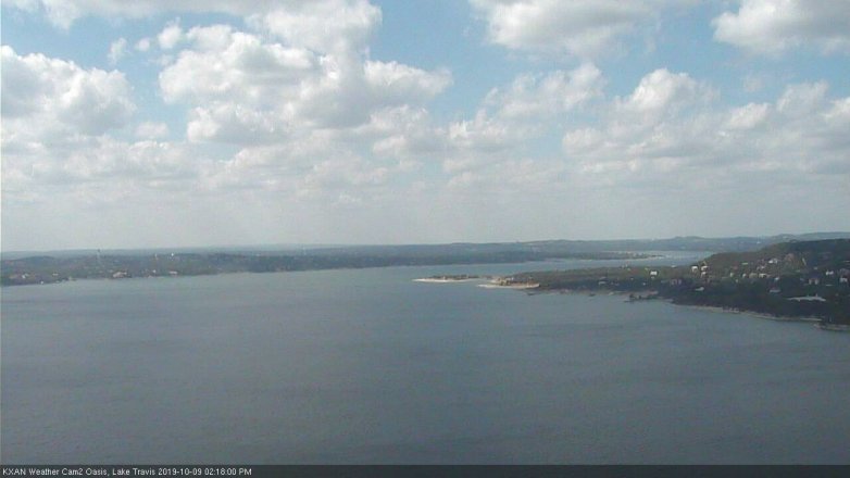 Lake Travis webcam, October 9, 2019 1:20 PM CT