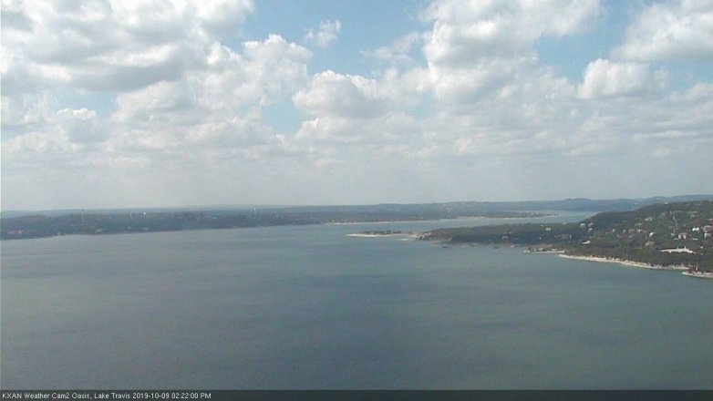 Lake Travis webcam, October 9, 2019 1:25 PM CT
