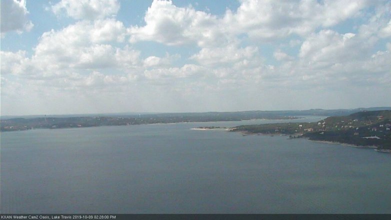 Lake Travis webcam, October 9, 2019 1:30 PM CT
