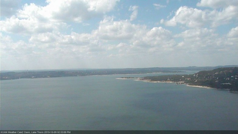 Lake Travis webcam, October 9, 2019 1:35 PM CT
