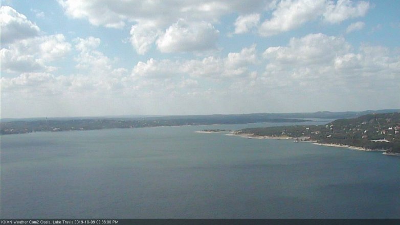 Lake Travis webcam, October 9, 2019 1:40 PM CT
