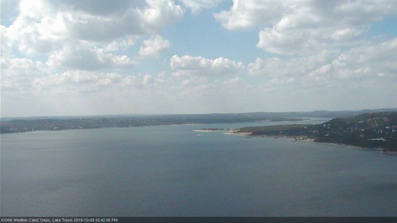 Lake Travis webcam, October 9, 2019 1:45 PM CT