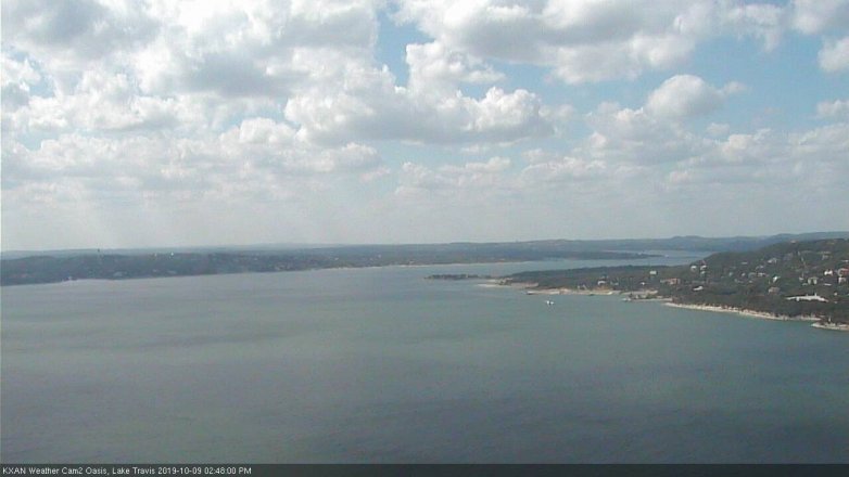 Lake Travis webcam, October 9, 2019 1:50 PM CT