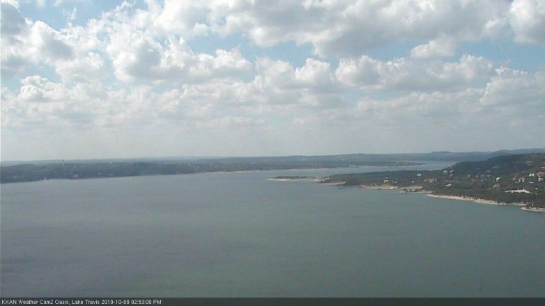 Lake Travis webcam, October 9, 2019 1:55 PM CT