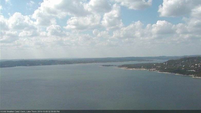 Lake Travis webcam, October 9, 2019 2:00 PM CT