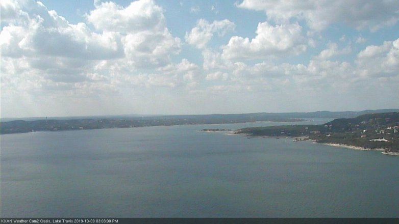Lake Travis webcam, October 9, 2019 2:05 PM CT