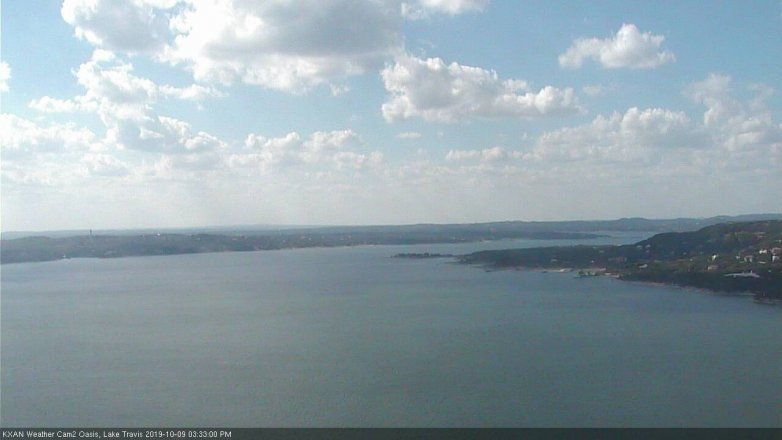 Lake Travis webcam, October 9, 2019 2:35 PM CT