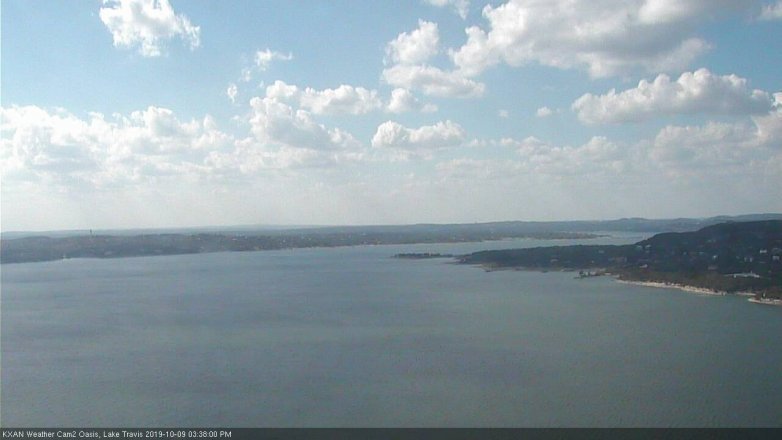Lake Travis webcam, October 9, 2019 2:40 PM CT