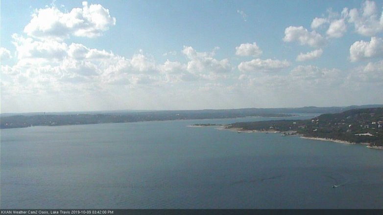 Lake Travis webcam, October 9, 2019 2:45 PM CT