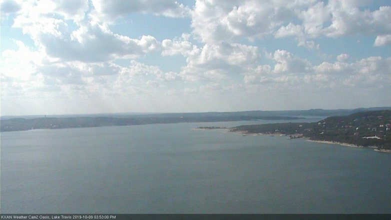 Lake Travis webcam, October 9, 2019 2:55 PM CT