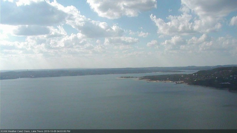 Lake Travis webcam, October 9, 2019 3:05 PM CT