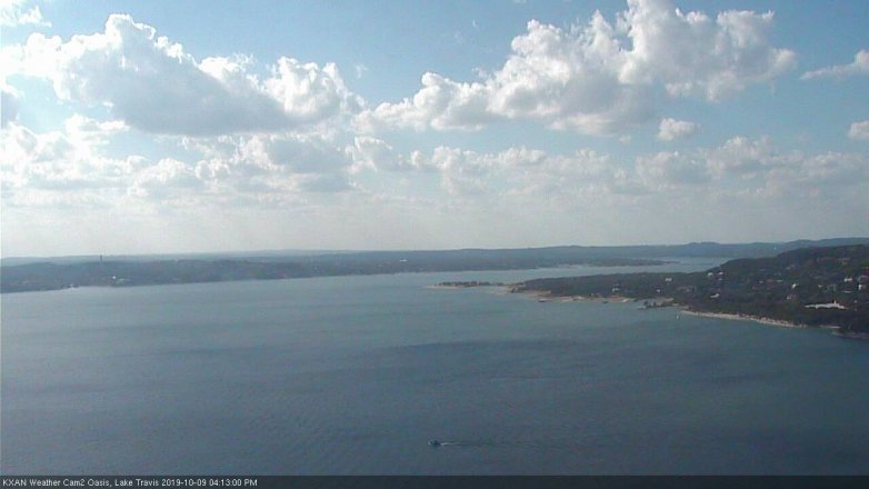 Lake Travis webcam, October 9, 2019 3:15 PM CT