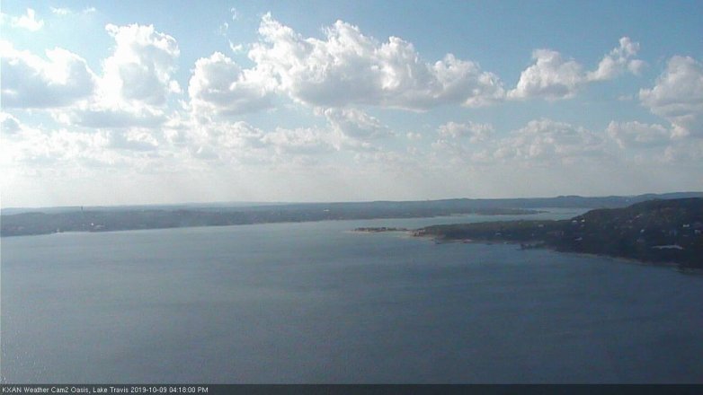 Lake Travis webcam, October 9, 2019 3:20 PM CT