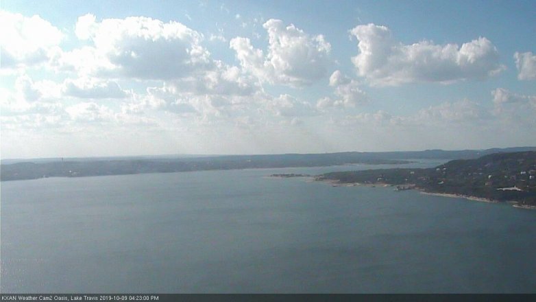 Lake Travis webcam, October 9, 2019 3:25 PM CT