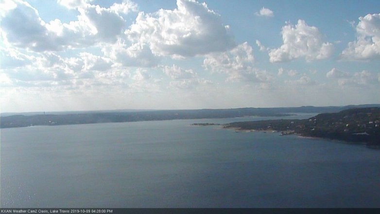 Lake Travis webcam, October 9, 2019 3:30 PM CT