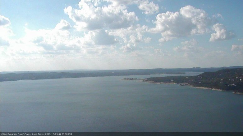 Lake Travis webcam, October 9, 2019 3:35 PM CT