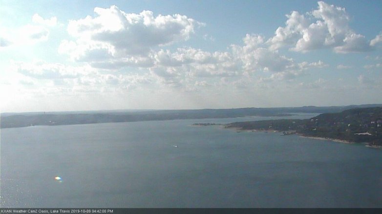 Lake Travis webcam, October 9, 2019 3:45 PM CT