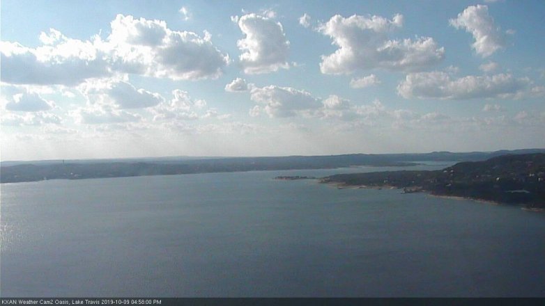 Lake Travis webcam, October 9, 2019 4:00 PM CT