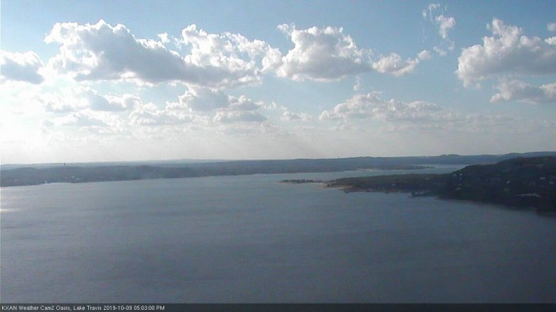 Lake Travis webcam, October 9, 2019 4:05 PM CT