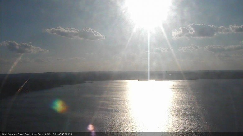 Lake Travis webcam, October 9, 2019 4:45 PM CT
