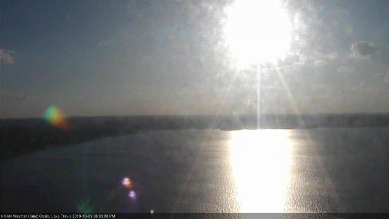 Lake Travis webcam, October 9, 2019 5:05 PM CT