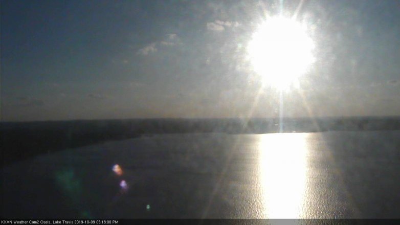 Lake Travis webcam, October 9, 2019 5:20 PM CT