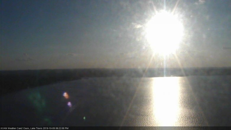 Lake Travis webcam, October 9, 2019 5:25 PM CT