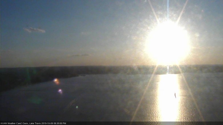 Lake Travis webcam, October 9, 2019 5:40 PM CT