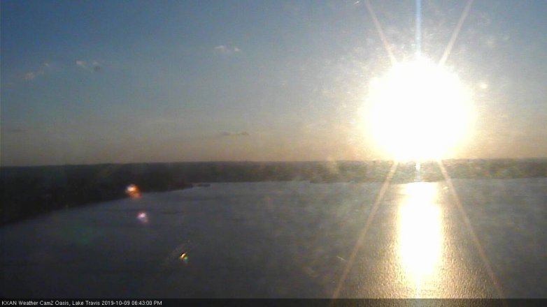 Lake Travis webcam, October 9, 2019 5:45 PM CT