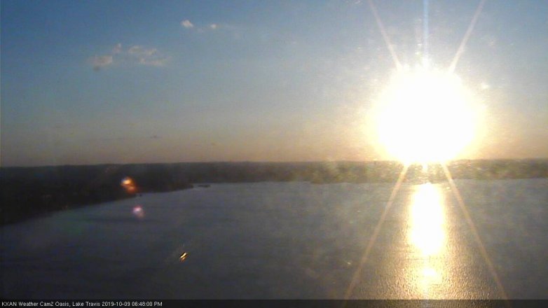 Lake Travis webcam, October 9, 2019 5:50 PM CT