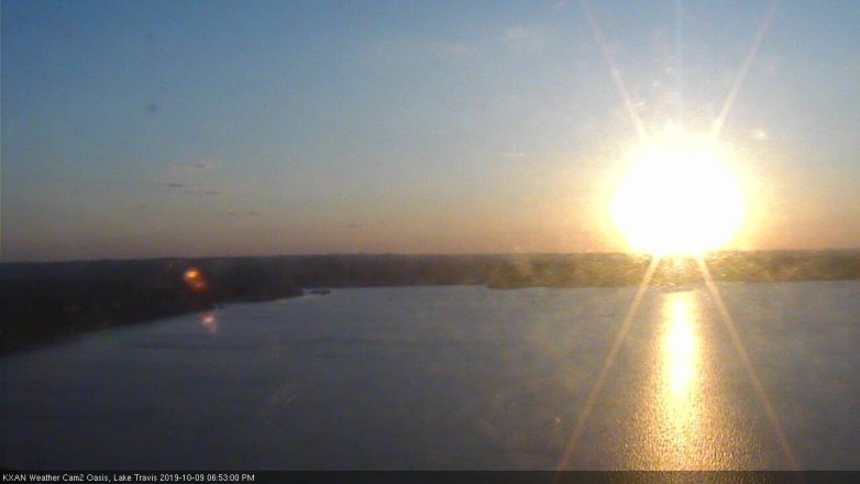 Lake Travis webcam, October 9, 2019 5:55 PM CT