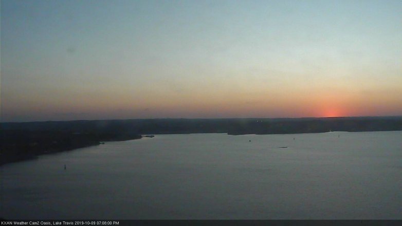 Lake Travis webcam, October 9, 2019 6:10 PM CT