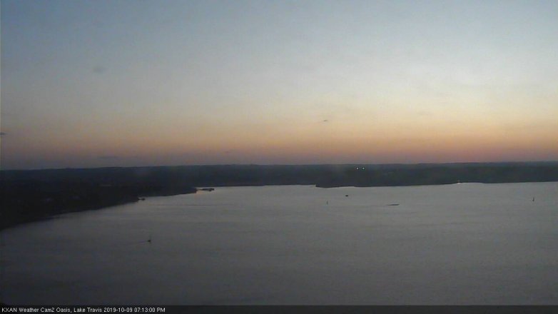 Lake Travis webcam, October 9, 2019 6:15 PM CT