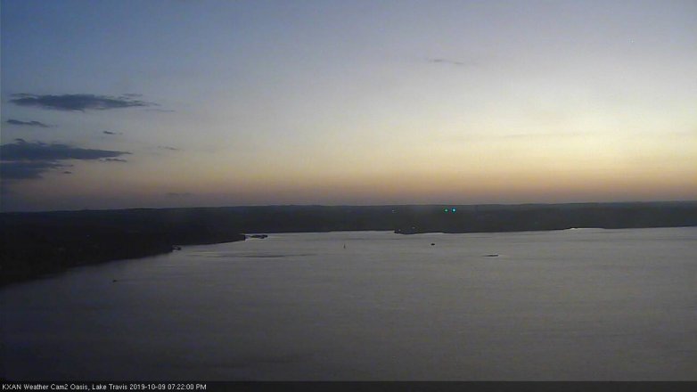 Lake Travis webcam, October 9, 2019 6:25 PM CT